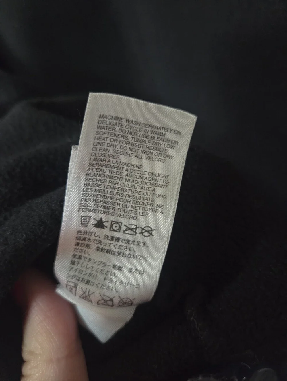 The North Face TLA 200 Black Zip Up Fleece Jacket with White Logo Size Medium